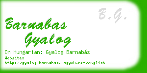 barnabas gyalog business card